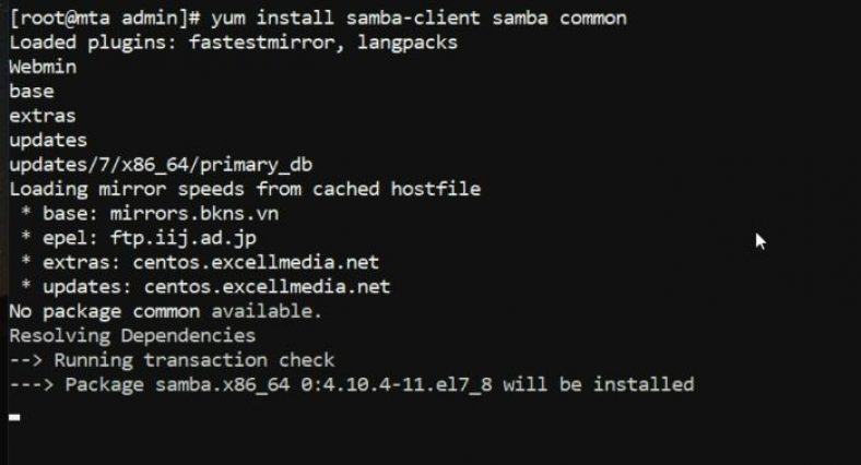 Centos 7 samba настройка