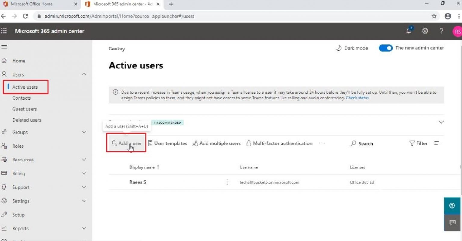how-to-create-new-user-in-ms-office-365-techsbucket