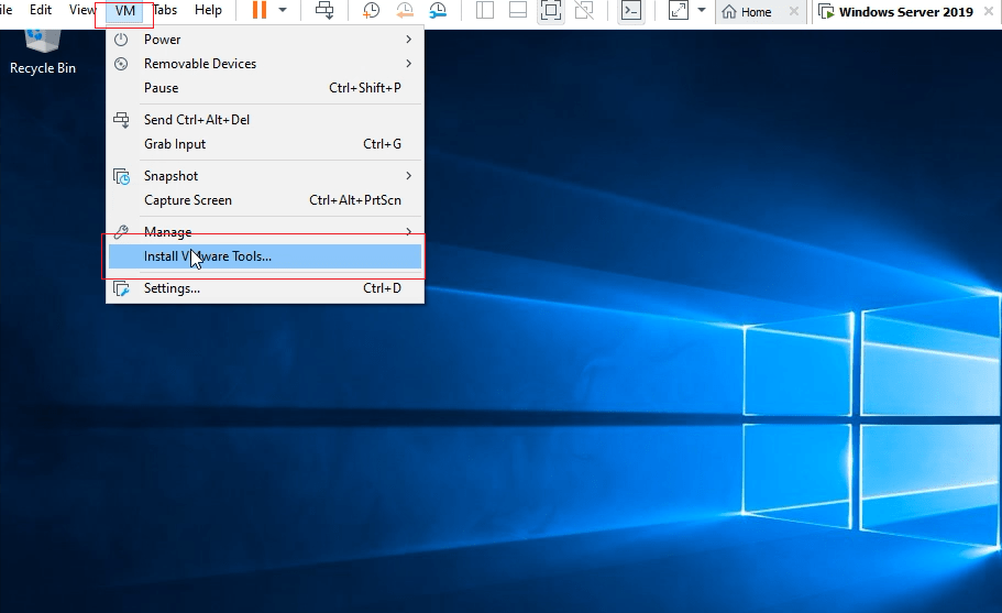 vm workstation windows 10