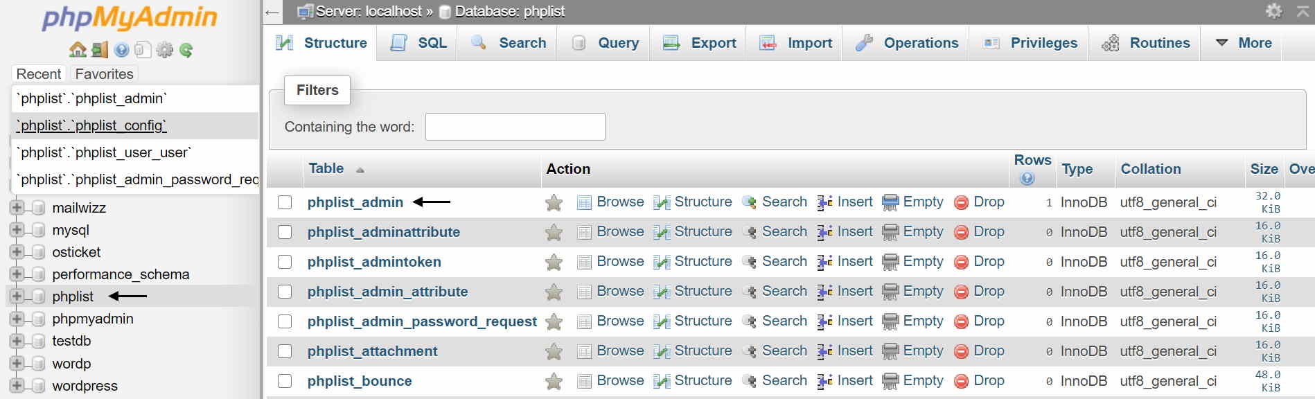 Table or view does not exist. Exist MYSQL. Exists SQL. Not exists SQL.