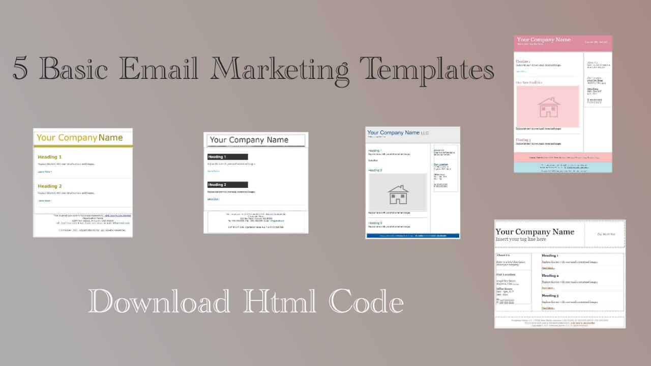 Basic email templates for Email Marketing