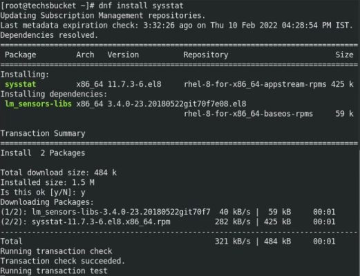 How to install and use SAR in RedHat 8 / CentOS 8 - TechsBucket