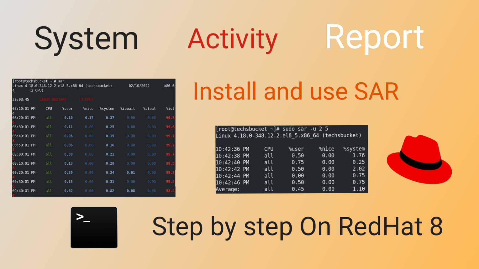 How to install and use SAR in RedHat 8 / CentOS 8