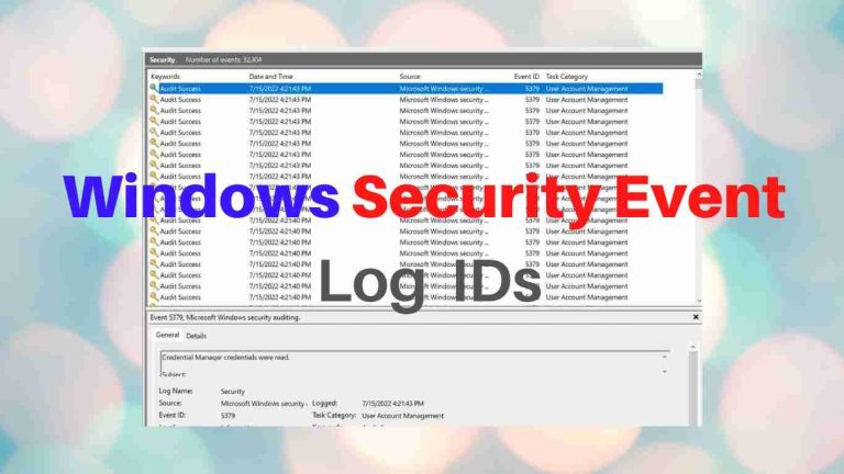 Windows Security Event Log IDs