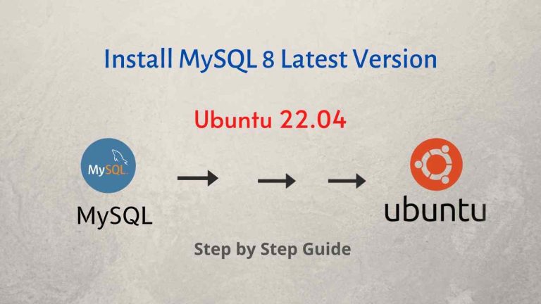 Install MySQL 8 Latest Version