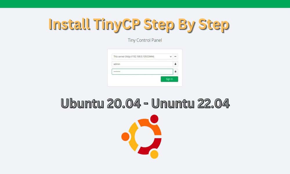 Install TinyCP Step By Step
