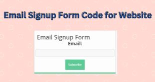 Email Signup Form Code for Website