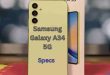 Samsung Galaxy A34 5G Features and Specs