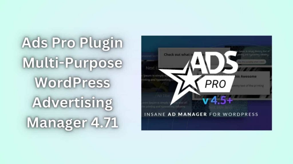 Ads Pro Plugin