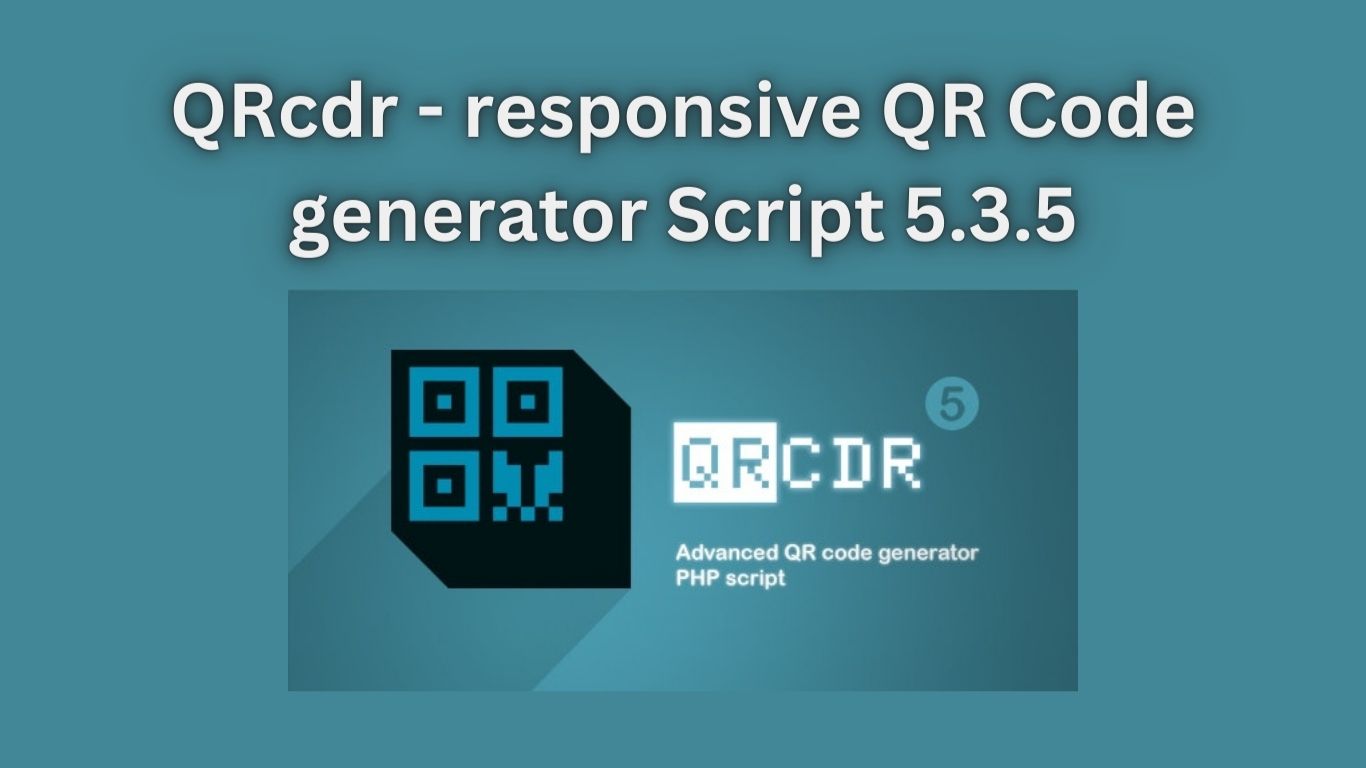 QRcdr – Responsive QR Code generator Script 5.3.5