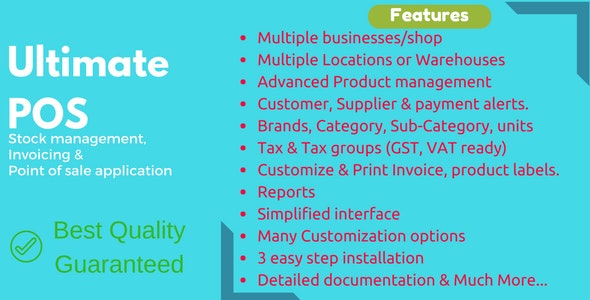 Ultimate POS – Best ERP, Stock Management, Point of Sale and Invoicing system 5.31 NULLED