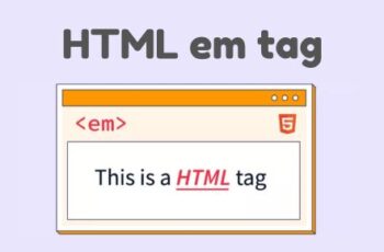 HTML em tag, HTML text styling, em tag usage