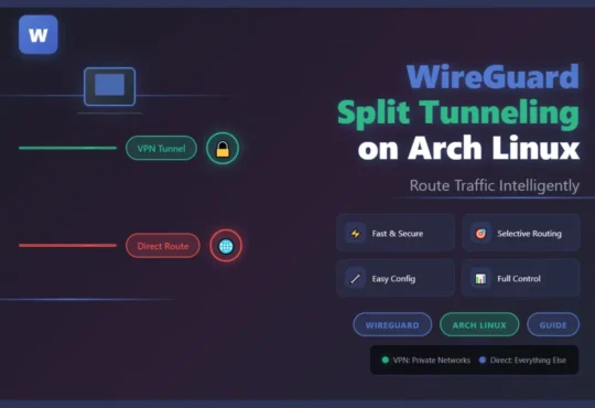 Configure WireGuard VPN Split Tunneling on Arch Linux Configure WireGuard VPN Split Tunneling on Arch Linux